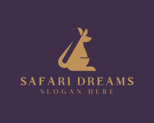 Kangaroo Animal Safari logo design