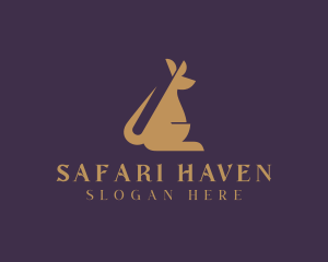 Kangaroo Animal Safari logo design