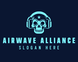 Radio Podcast Skull logo