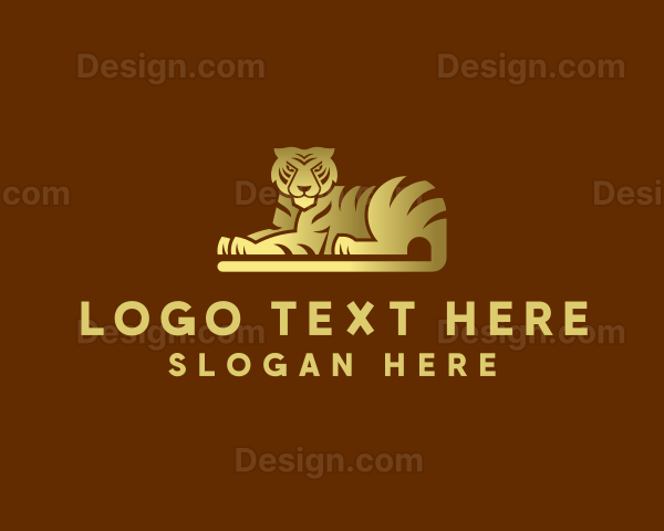 Golden Tiger Animal Logo