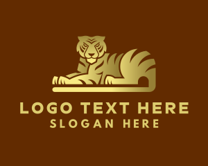 Golden Tiger Animal logo