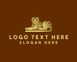 Golden Tiger Animal logo