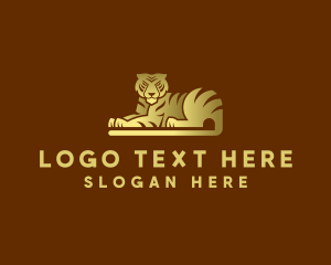 Golden Tiger Animal Logo