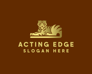 Golden Tiger Animal logo design