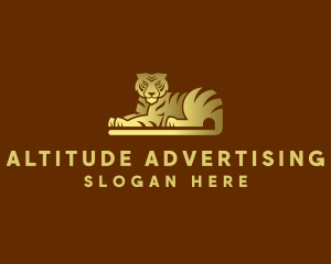 Golden Tiger Animal logo design