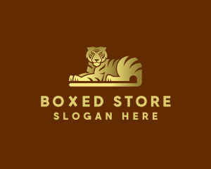 Golden Tiger Animal logo design