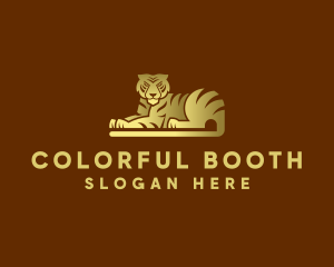 Golden Tiger Animal logo design