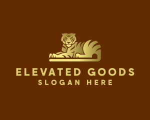 Golden Tiger Animal logo design