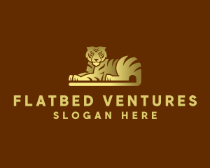 Golden Tiger Animal logo design