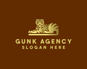 Golden Tiger Animal logo design