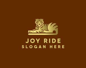 Golden Tiger Animal logo design