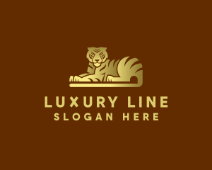 Golden Tiger Animal logo design