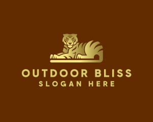 Golden Tiger Animal logo design