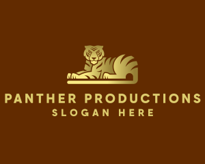 Golden Tiger Animal logo design