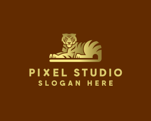 Golden Tiger Animal logo design