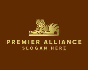 Golden Tiger Animal logo design