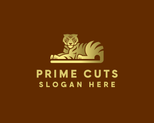 Golden Tiger Animal logo design