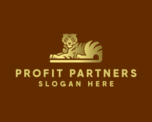 Golden Tiger Animal logo design