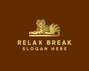 Golden Tiger Animal logo design