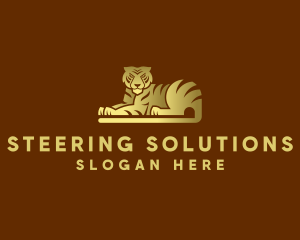 Golden Tiger Animal logo design