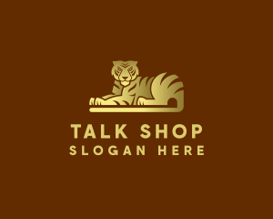 Golden Tiger Animal logo design