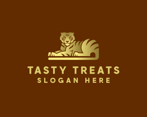 Golden Tiger Animal logo design