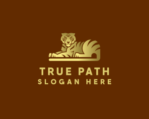 Golden Tiger Animal logo design