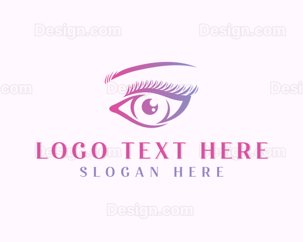 Eyebrow Lashes Makeup Salon Logo