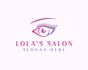 Eyebrow Lashes Makeup Salon logo design