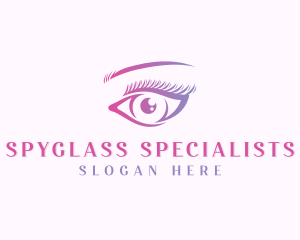 Eyebrow Lashes Makeup Salon logo design