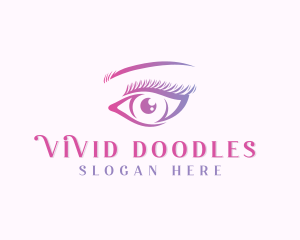 Eyebrow Lashes Makeup Salon logo design