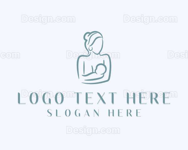 Mom Baby Breastfeeding Logo