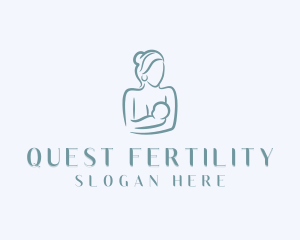 Mom Baby Breastfeeding logo design