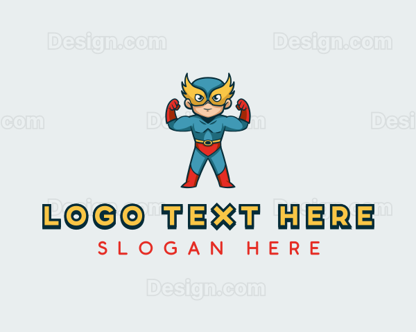 Strong Superhero Mask Logo