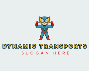 Strong Superhero Mask Logo