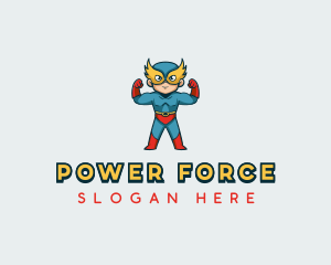 Strong Superhero Mask logo design