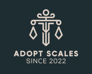 Judicial Law Scale logo design