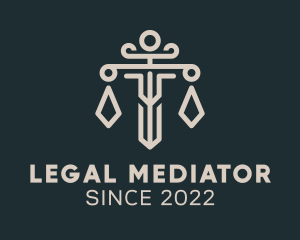 Judicial Law Scale logo design