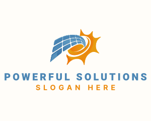 Solar Panel Sustainable Energy logo design