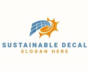 Solar Panel Sustainable Energy logo design