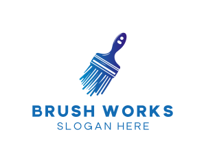 Repaint Paint Brush logo design