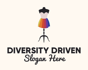 Rainbow Dress Designer logo design