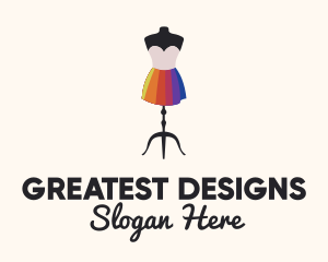 Rainbow Dress Designer logo design