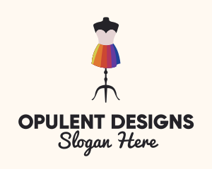 Rainbow Dress Designer logo design