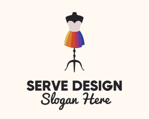 Rainbow Dress Designer logo design