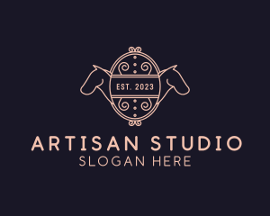 Luxury Horse Equestrian logo design