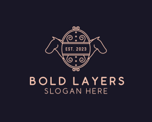 Luxury Horse Equestrian logo design