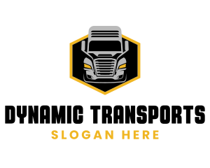 Transportation Logistics Truck logo design