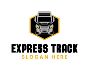 Transportation Logistics Truck logo design