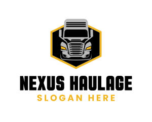 Transportation Logistics Truck logo design